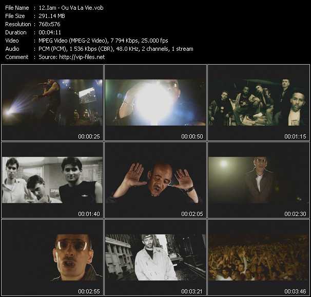 Iam video ”Ou Va La Vie” from dvd ”MixMash Francais February 2005”