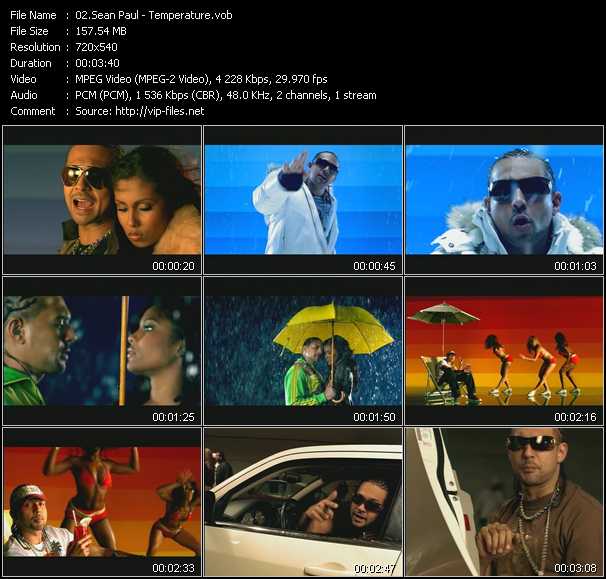 Sean Paul video ”Temperature” from dvd ”Screenplay VJ-Pro Dance Vision January 2006”