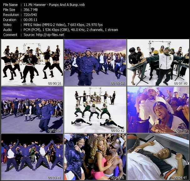 Mc Hammer video ”Pumps And A Bump” from dvd ”Telegenics Number 134B. Urban. May 1994”