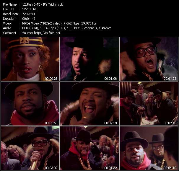 Run DMC video ”It's Tricky” from dvd ”Videopool Dance March 1987 Vol.2”