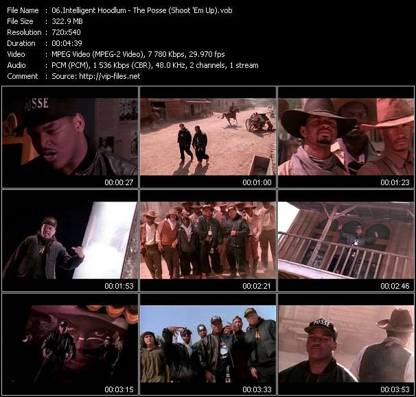 Intelligent Hoodlum video ”The Posse (Shoot 'Em Up)” from dvd ”Rock America Urban May 1993”