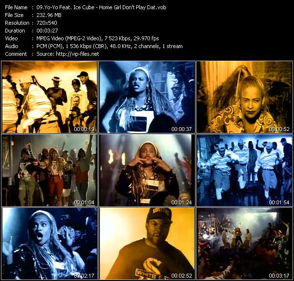 Yo-Yo Feat. Ice Cube video ”Home Girl Don't Play Dat” from dvd ”Rock America Urban July 1992”