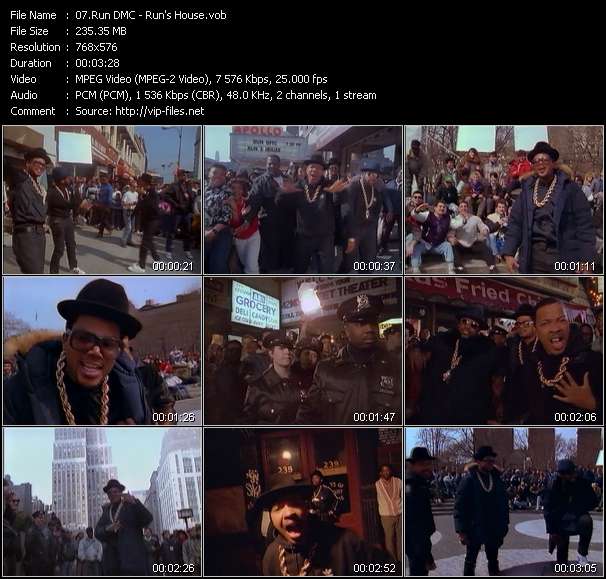Run DMC video ”Run's House” from dvd ”The Video Pool UK May 1988”
