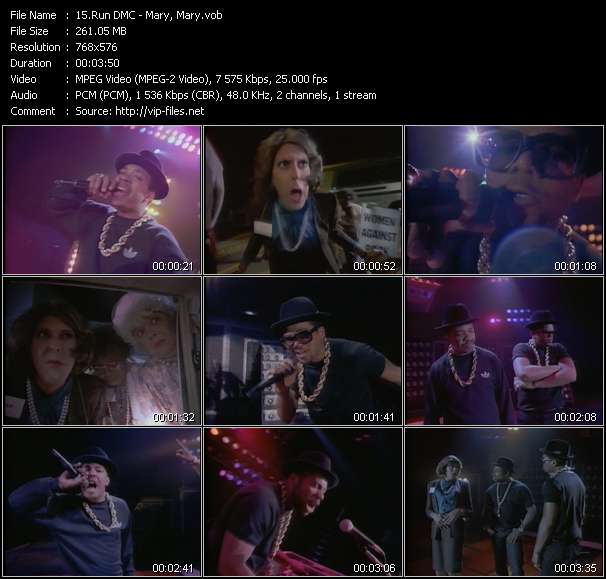 Run DMC video ”Mary, Mary” from dvd ”The Video Pool UK September 1988”