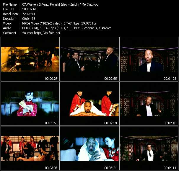 Warren G Feat. Ronald Isley video ”Smokin' Me Out” from dvd ”Def Jam Recordings 25. VJ Bring That Video Back”