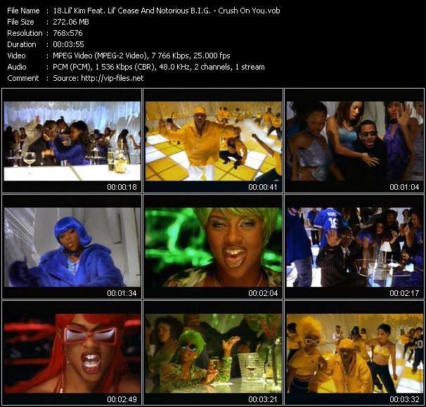 Lil' Kim Feat. Lil' Cease And Notorious B.I.G. video ”Crush On You” from dvd ”MixMash Urban February 2006”