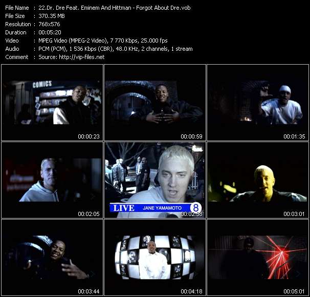 Dr. Dre Feat. Eminem And Hittman video ”Forgot About Dre” from dvd ”MixMash Urban February 2006”