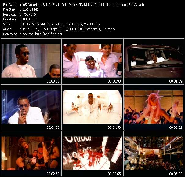 Notorious B.I.G. Feat. Puff Daddy (P. Diddy) And Lil' Kim video ”Notorious B.I.G.” from dvd ”MixMash Urban May 2006”