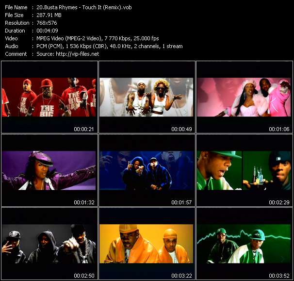 Busta Rhymes Feat. Mary J. Blige, Rah Digga, Missy Elliott, Lloyd Banks, Papoose And Dmx video ”Touch It (Remix)” from dvd ”MixMash Urban May 2006”