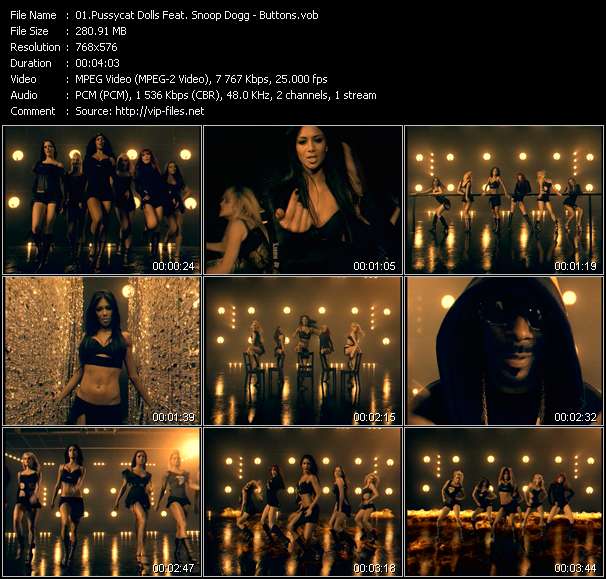Pussycat Dolls Feat. Snoop Dogg video ”Buttons” from dvd ”MixMash Urban July 2006”