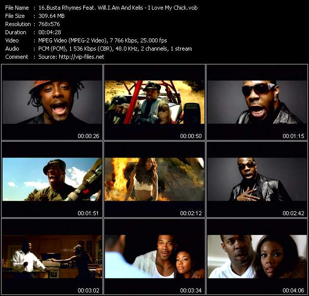 Busta Rhymes Feat. Will.I.Am And Kelis video ”I Love My Chick” from dvd ”MixMash Urban July 2006”