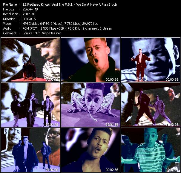 Redhead Kingpin And The F.B.I. video ”We Don't Have A Plan B” from dvd ”Rock America Urban May 1991”