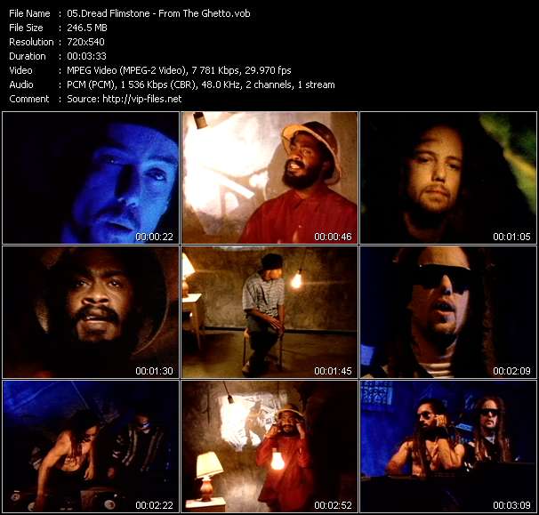 Dread Flimstone (Dread Flimstone And The Modern Tone Age Family) video ”From The Ghetto” from dvd ”Rock America Urban November 1991”