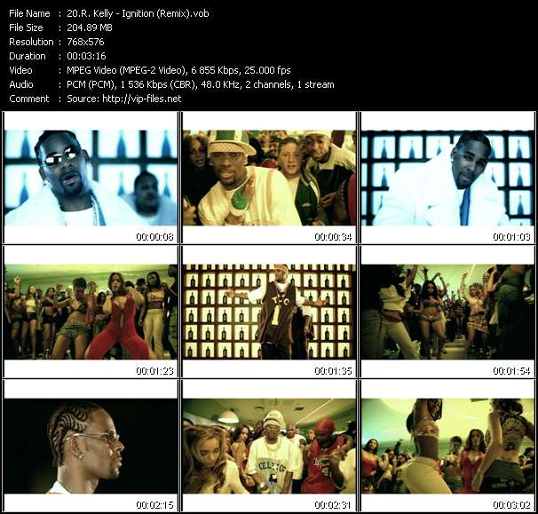 R. Kelly video ”Ignition (Remix)” from dvd ”UK Chart Video June 2003”