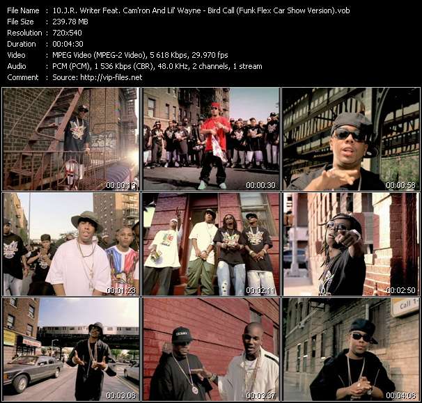 J.R. Writer Feat. Cam'ron And Lil' Wayne video ”Bird Call (Funk Flex Car Show Version)” from dvd ”Urban Video March 2006”