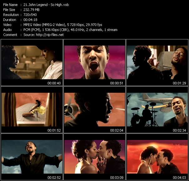 John Legend video ”So High” from dvd ”Urban Video November 2005”