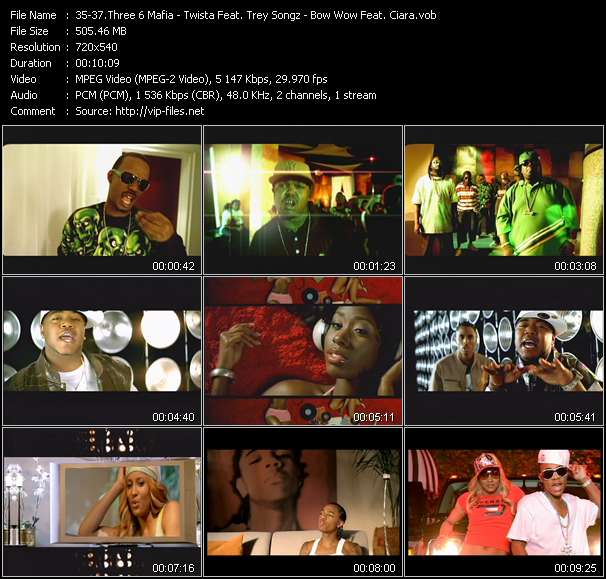 Three 6 Mafia Feat. Young Buck, 8Ball (Eightball) And MJG - Twista Feat. Trey Songz - Bow Wow Feat. Ciara video ”Stay Fly - Girl Tonite - Like You” from dvd ”Urban Video December 2005”