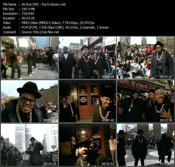 Run DMC video ”Run's House” from dvd ”Rock America Dance May 1988 Special”