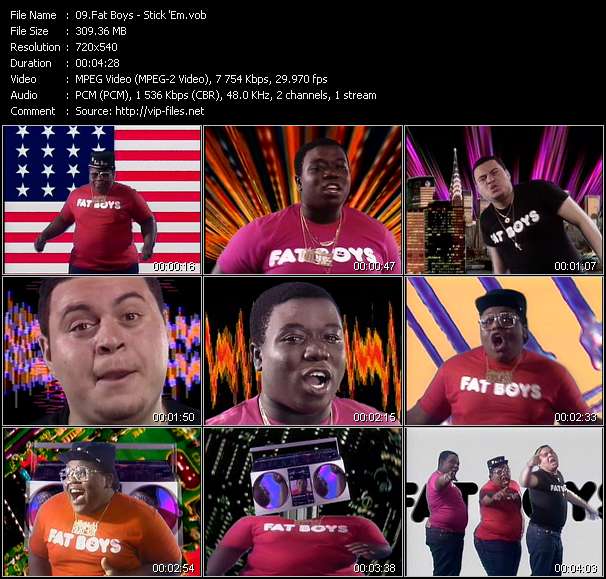 Fat Boys video ”Stick 'Em” from dvd ”Rock America Dance August 1985”