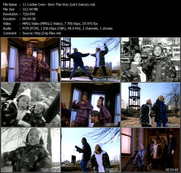Cookie Crew video ”Born This Way (Let's Dance)” from dvd ”Rock America Urban March 1989”