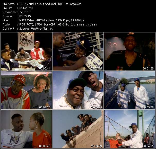 Dj Chuck Chillout And Kool Chip video ”I'm Large” from dvd ”Rock America Urban November 1989”