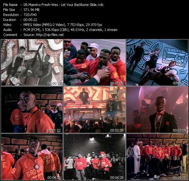 Maestro Fresh-Wes video ”Let Your Backbone Slide” from dvd ”Rock America Urban December 1989”
