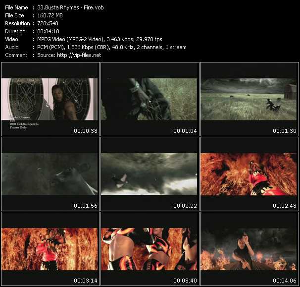 Busta Rhymes video ”Fire” from dvd ”Hot Video September 2000”