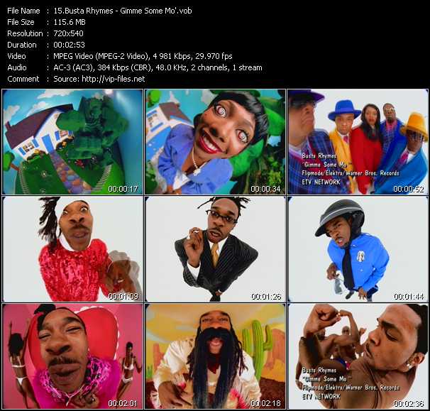 Busta Rhymes video ”Gimme Some More” from dvd ”ETV Network Vital Hitz 2017 February 1999”