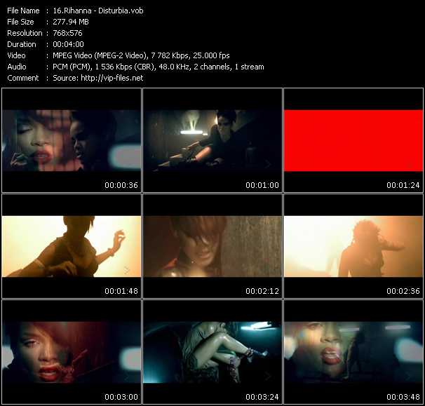 Rihanna video ”Disturbia” from dvd ”MixMash Dance September 2008”