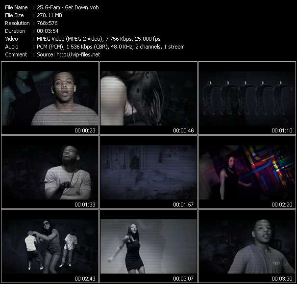 G-Fam video ”Get Down” from dvd ”MixMash Pop September 2008”