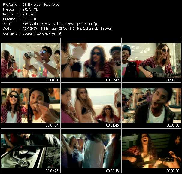 Shwayze video ”Buzzin'” from dvd ”MixMash Pop October 2008”