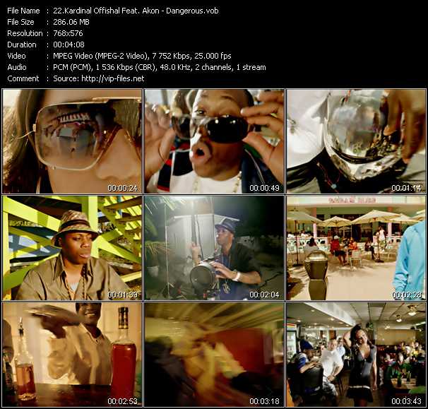 Kardinal Offishall Feat. Akon video ”Dangerous” from dvd ”MixMash Pop November 2008”