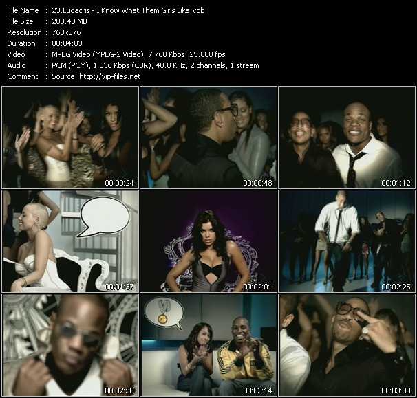 Ludacris video ”I Know What Them Girls Like” from dvd ”MixMash Pop November 2008”