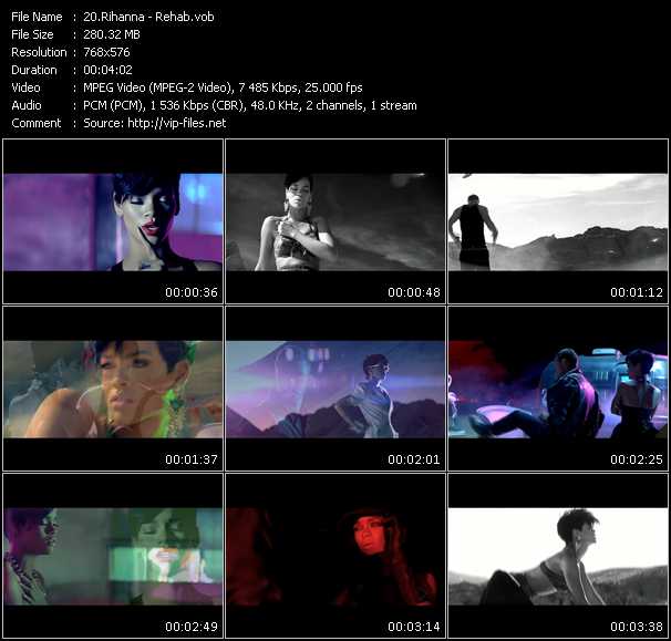 Rihanna video ”Rehab” from dvd ”MixMash Pop December 2008”