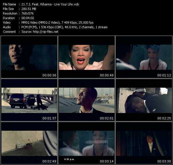 T.I. Feat. Rihanna video ”Live Your Life” from dvd ”MixMash Pop December 2008”