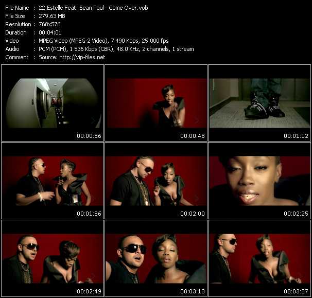 Estelle Feat. Sean Paul video ”Come Over” from dvd ”MixMash Pop December 2008”
