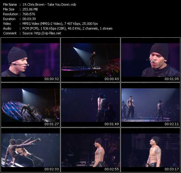 Chris Brown video ”Take You Down” from dvd ”MixMash Urban January 2009”