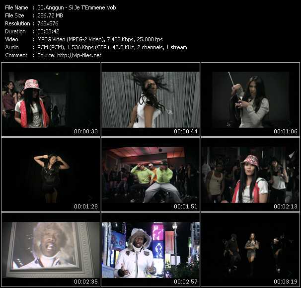 Anggun video ”Si Je T'Emmene” from dvd ”MixMash Urban January 2009”