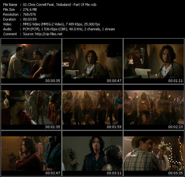 Chris Cornell Feat. Timbaland video ”Part Of Me” from dvd ”MixMash Urban February 2009”