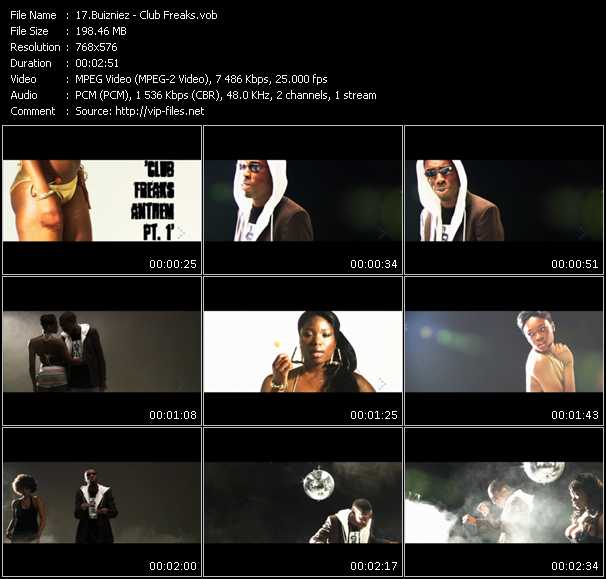 Buizniez video ”Club Freaks” from dvd ”MixMash Urban February 2009”