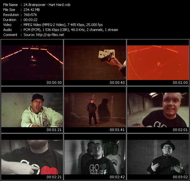 Brainpower video ”Hart Hard” from dvd ”MixMash Urban February 2009”