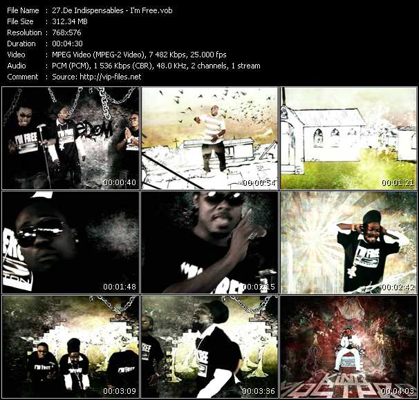 De Indispensables video ”I'm Free” from dvd ”MixMash Urban February 2009”
