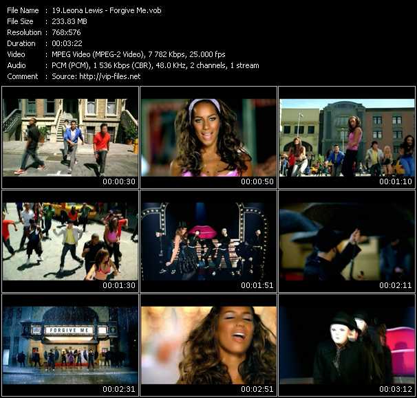 Leona Lewis video ”Forgive Me” from dvd ”MixMash Urban October 2008”