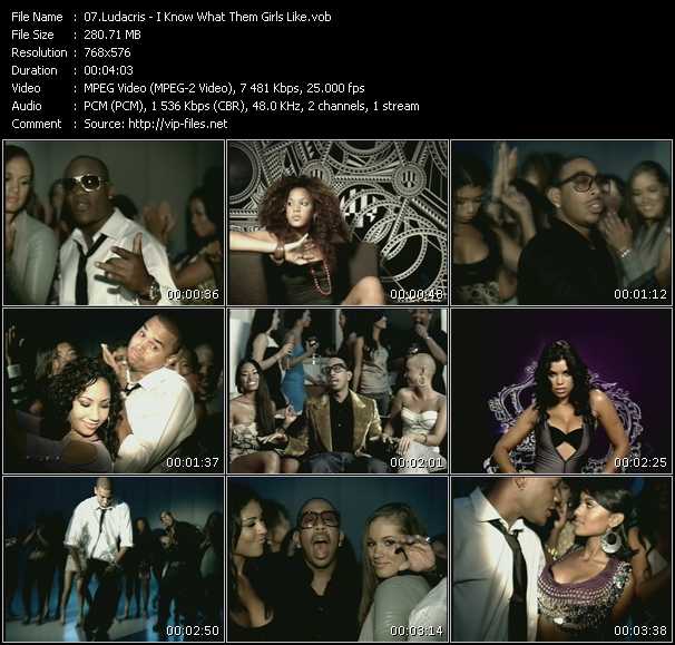 Ludacris video ”I Know What Them Girls Like” from dvd ”MixMash Urban November 2008”