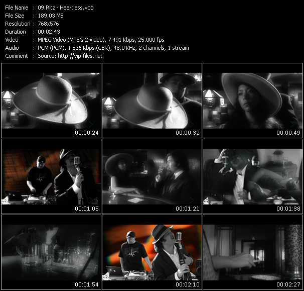 Ritz video ”Heartless” from dvd ”MixMash Urban November 2008”