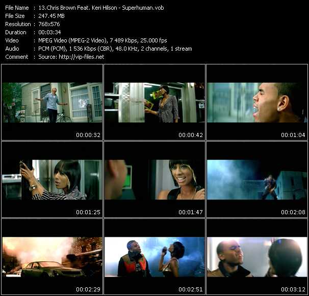 Chris Brown Feat. Keri Hilson video ”Superhuman” from dvd ”MixMash Urban November 2008”