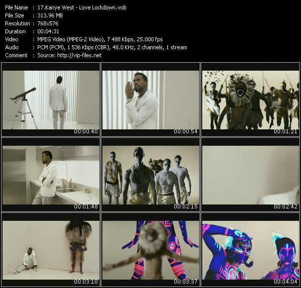 Kanye West video ”Love Lockdown” from dvd ”MixMash Urban November 2008”