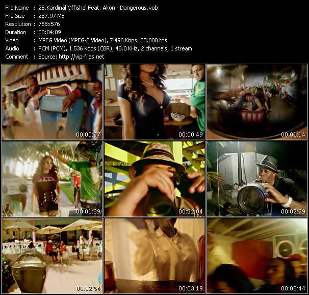 Kardinal Offishall Feat. Akon video ”Dangerous” from dvd ”MixMash Urban November 2008”