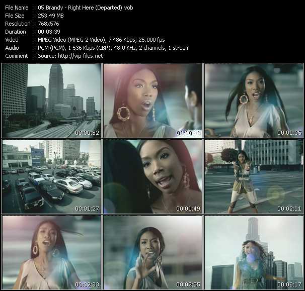 Brandy video ”Right Here (Departed)” from dvd ”MixMash Urban December 2008”