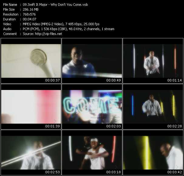 Swift It Major video ”Why Don't You Come” from dvd ”MixMash Urban December 2008”
